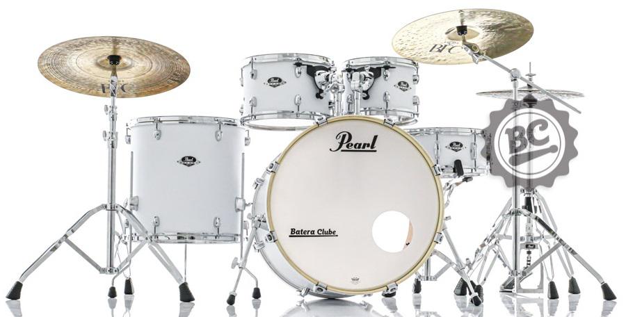 Bateria Pearl Export EXX Series Satin White 22",10",12",16", Caixa e Kit Ferragens HWP-830