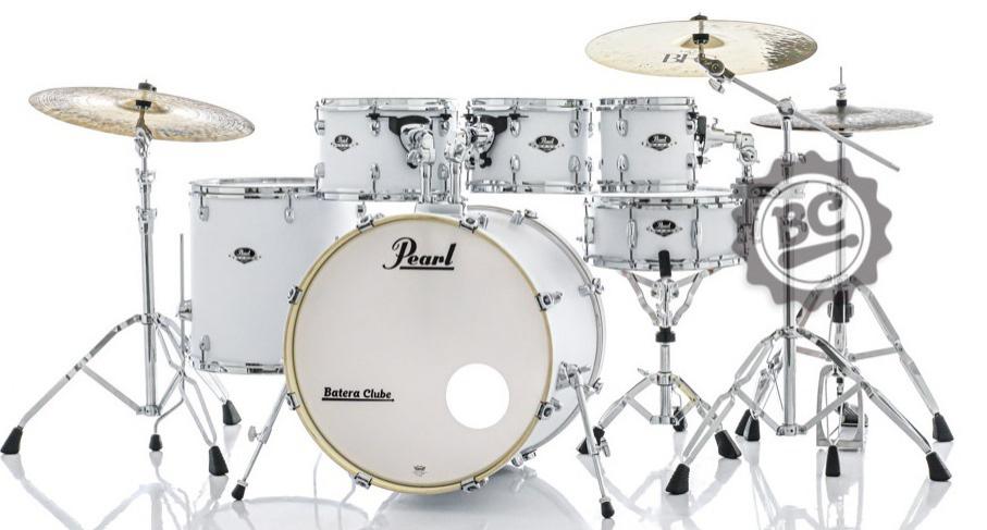 Bateria Pearl Export EXX Series Satin White 22",8",10",12",16", Caixa e Kit Ferragens HWP-830