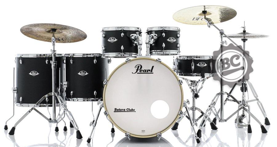 Bateria Pearl Export EXX Series Shadow Black 20",10",12",14",16", Caixa e Kit Ferragens HWP-830