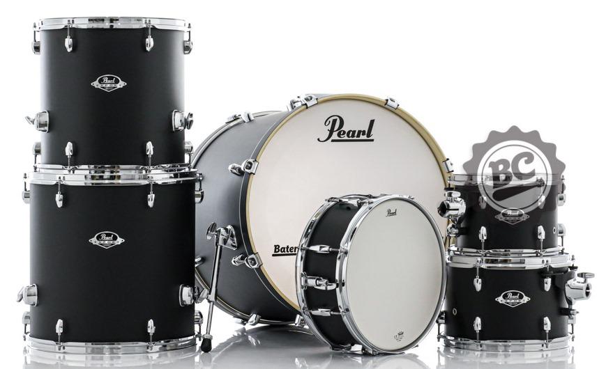 Bateria Pearl Export EXX Series Mahogany Shadow Black 20",10",12",14",16" (Shell Pack) com Caixa