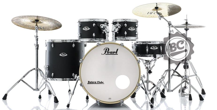 Bateria Pearl Export EXX Series Shadow Black 20",10",12",14" Caixa e Kit Ferragens HWP-830