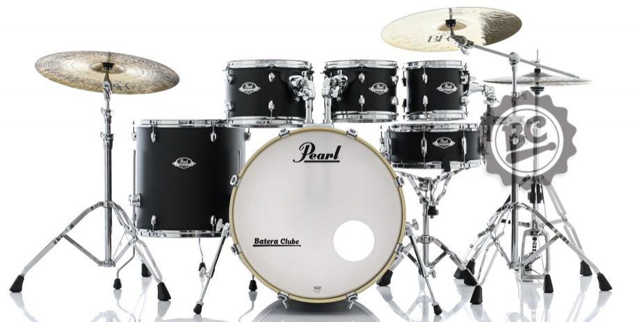 Bateria Pearl Export EXX Series Shadow Black 20",8",10",12",14", Caixa e Kit Ferragens HWP-830