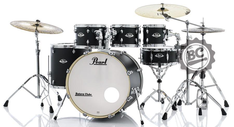 Bateria Pearl Export EXX Series Shadow Black 22",8",10",12",16", Caixa e Kit Ferragens HWP-830