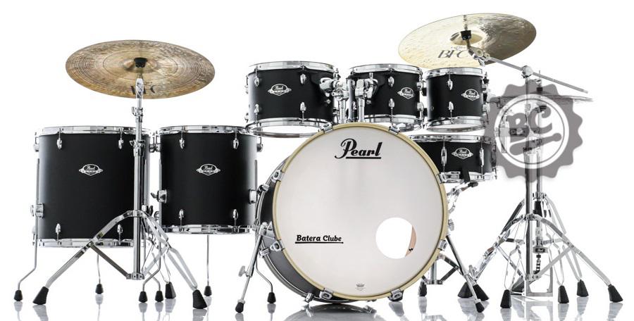 Bateria Pearl Export EXX Series Shadow Black 22",8",10",12",14",16", Caixa e Kit Ferragens HWP-830