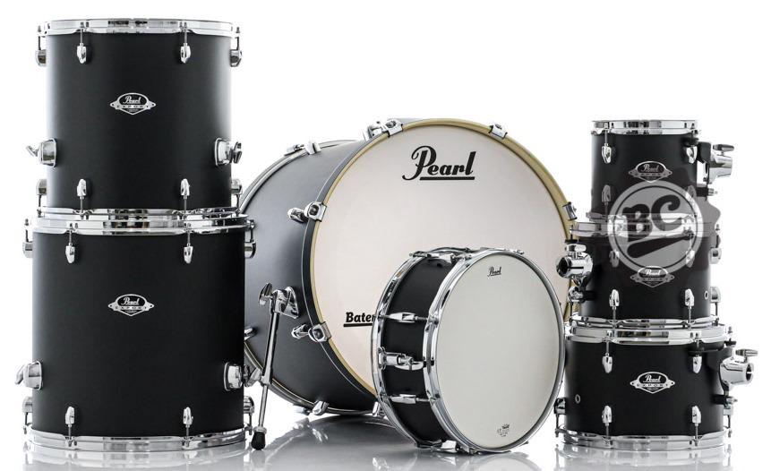 Bateria Pearl Export EXX Series Mahogany Shadow Black 20",8",10",12",14",16" (Shell Pack) com Caixa