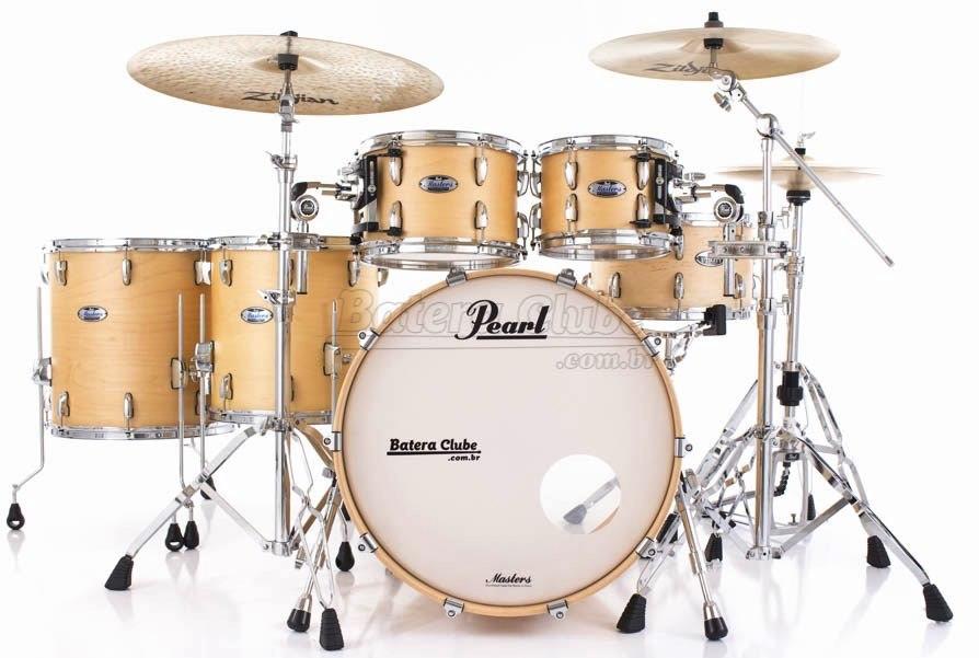 Bateria Pearl Masters MCT Maple Complete Satin Natural 22",10",12",14",16" Thin Shells