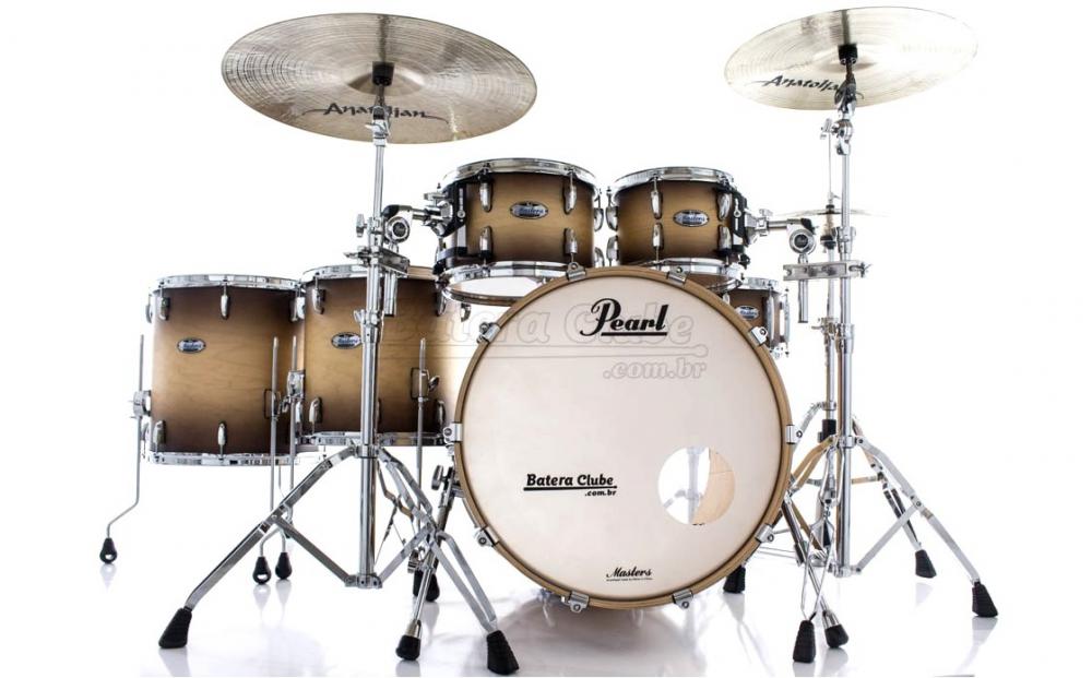 Bateria Pearl Masters MCT Maple Complete Satin Natural Burst 22",10",12",14",16" Thin Shells