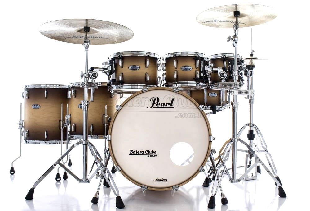 Bateria Pearl Masters MCT Maple Complete Satin Natural Burst 22",8",10",12",14",16" Thin Shells