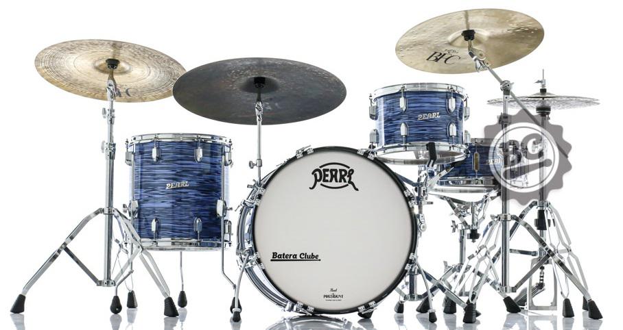 Bateria Pearl President Deluxe Ocean Ripple com Bumbo 20", Tom 12" e Surdo 14" (Shell Pack)