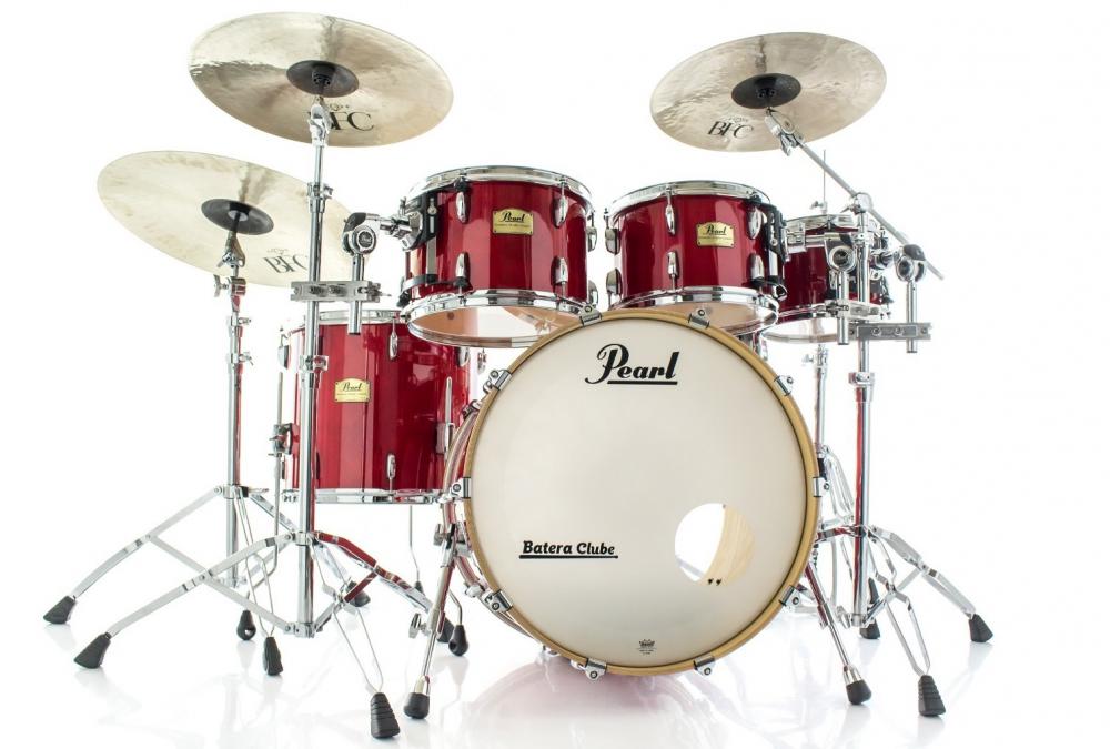 Bateria Pearl Session Studio Classic Sequoia Red 22",10",12",13",16" (Shell Pack) Birch + Kapur