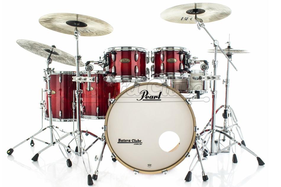 Bateria Pearl Session Studio Select Antique Crimson 22",10",12",14",16" (Shell Pack) Mogno e Birch