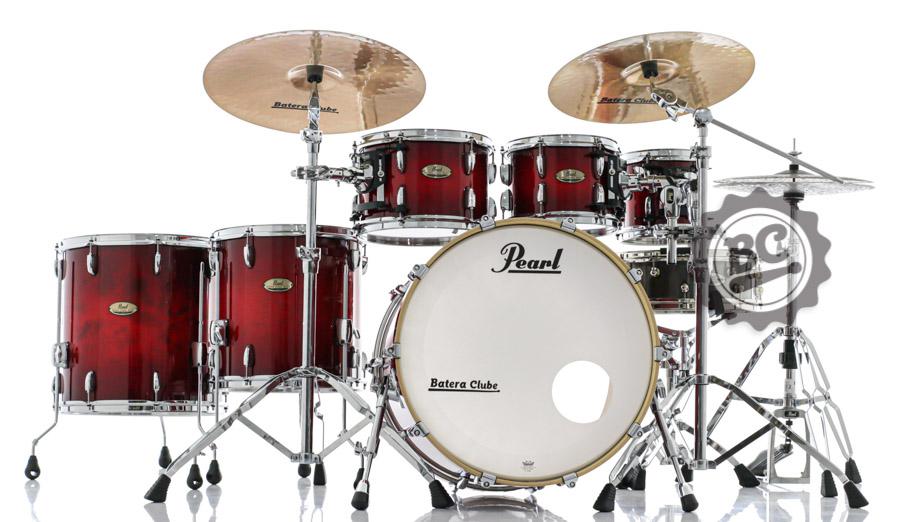 Bateria Pearl Session Studio Select Antique Crimson 22",8",10",12",14",16" (Shell Pack) Mogno/Birch