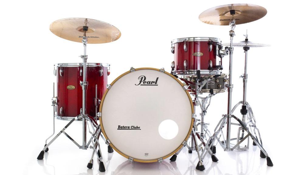 Bateria Pearl Session Studio Select Antique Crimson Rock com Bumbo 24", Tom 13" e Surdo 16"