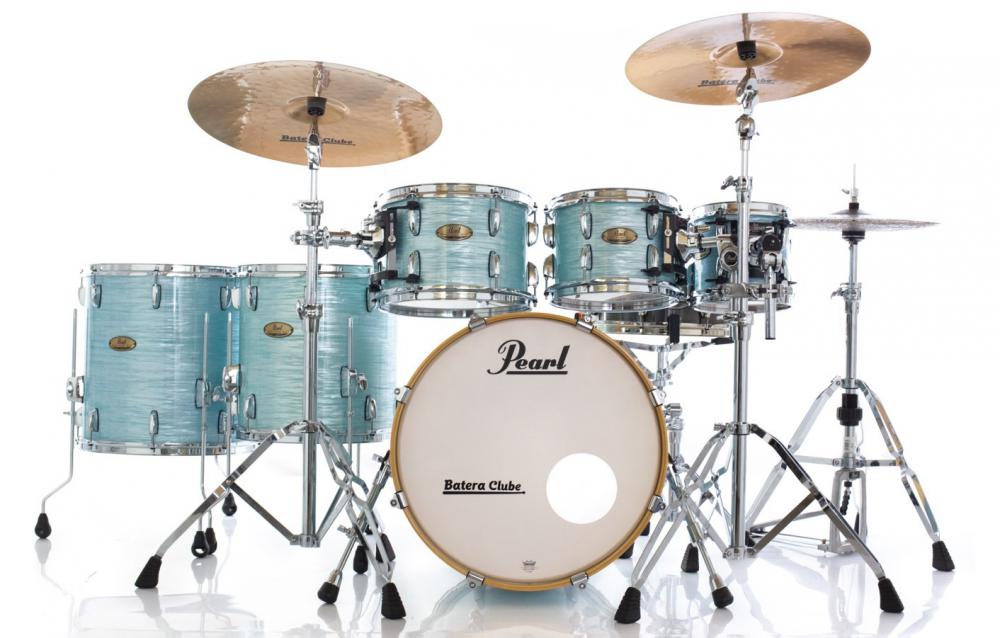 Bateria Pearl Session Studio Select Ice Blue Oyster 20",8",10",12",14",16" (Shell Pack) Mogno/Birch
