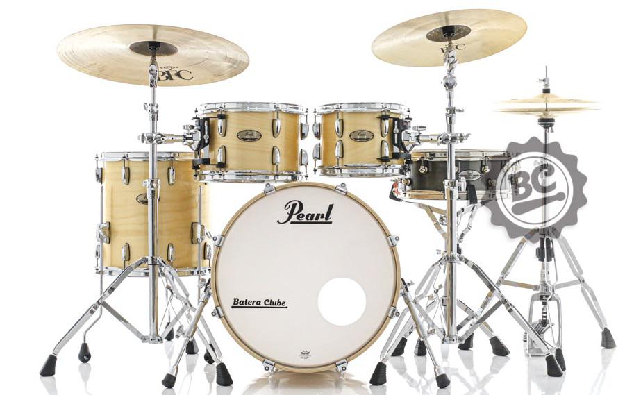 Bateria Pearl Session Studio Select Natural Birch 20",10",12",14" (Shell Pack) Cascos Mogno e Birch