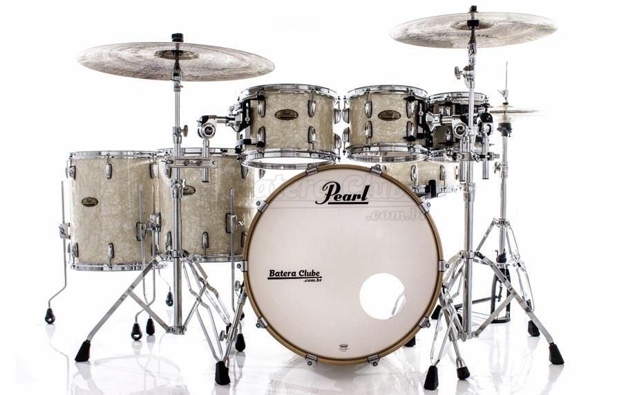 Bateria Pearl Session Studio Select White Marine 22",8",10",12",14",16" (Shell Pack) Mogno e Birch