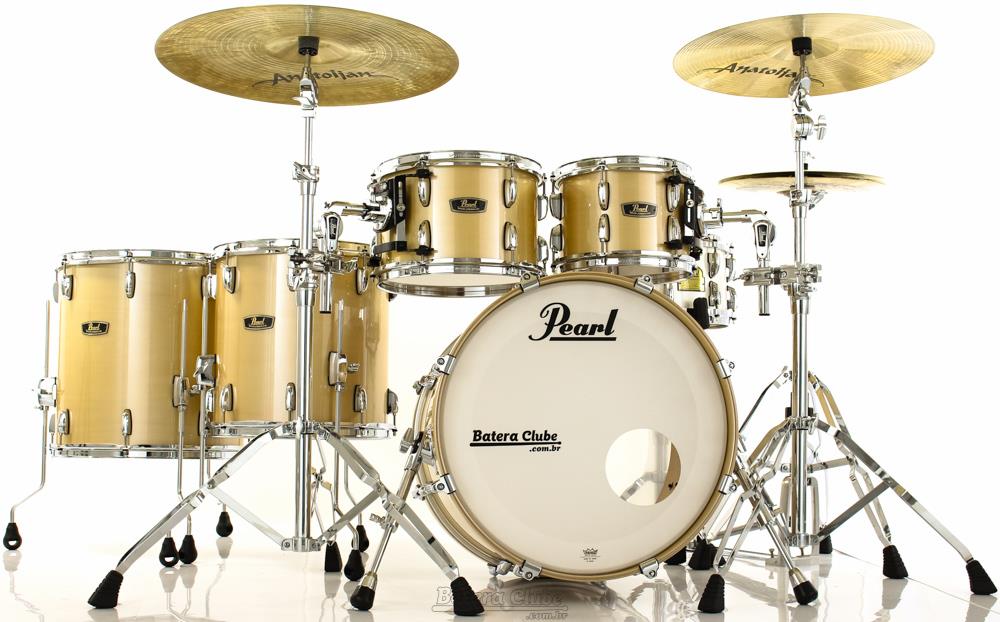Bateria Pearl Wood Fiberglass Hybrid Kapur Platinum Mist 20",10",12",14",16" Reedição Década 60