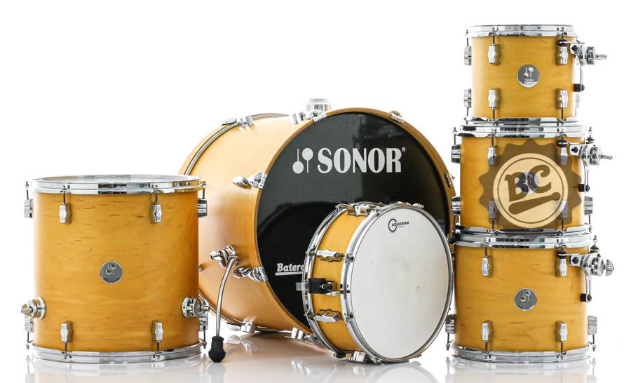 Bateria Sonor Force 2005 Series Full Birch Wax Natural 22",10",12",13",16", Caixa (Shell Pack) Usado
