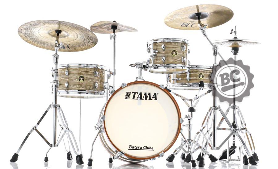 Bateria Tama Club-JAM Cream Marble Wrap Compacta com Bumbo 18", Tom, Surdo e Caixa (Shell Pack)