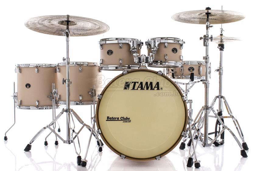 Bateria Tama Silverstar Birch Matte Copper Sparkle 22",10",12",14",16" com Caixa 14x5" (Shell Pack)
