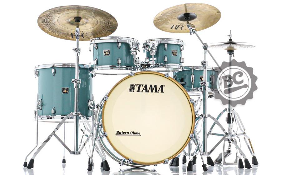 Bateria Tama Superstar Classic Lacquer Maple Light Emerald Blue 22",10",12",16" Caixa 14x6,5" (Shell Pack)