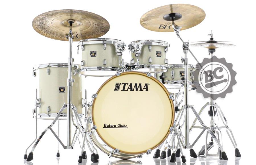 Bateria Tama Superstar Classic Maple Vintage White Sparkle 20",10",12",14" e Caixa 14x5" (Shell Pack)