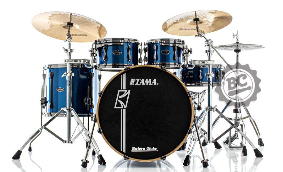 Bateria Tama Superstar Hyper-Drive Maple Indigo Sparkle (Shell Pack) 22",10",12",16" e Caixa 14x5.5"