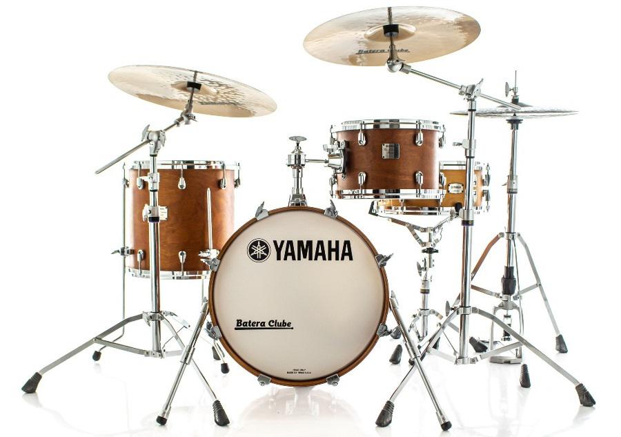Bateria Yamaha Birch Custom Absolute Jazz Vintage Natural Bumbo 18" com Ferragens e Caixa 14x6"