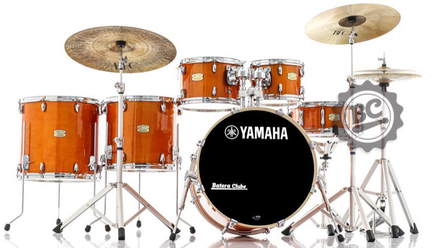 Bateria Yamaha Stage Custom Birch (Shell Pack) Honey Amber Lacquer 20",10",12",14",16" com Caixa