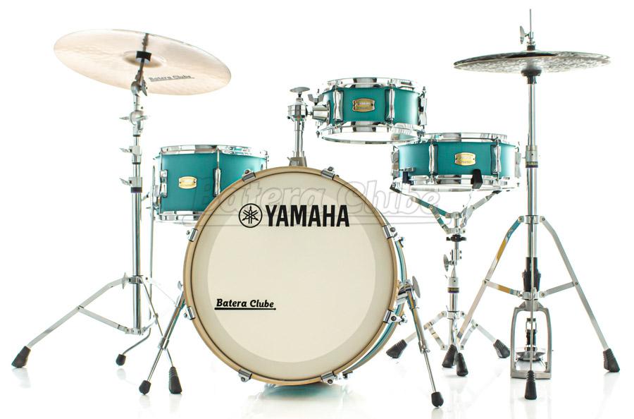 Bateria Yamaha Stage Custom Hip Birch Matte Surf Green Kit Compacto com Tambores Curtos (Shell Pack)