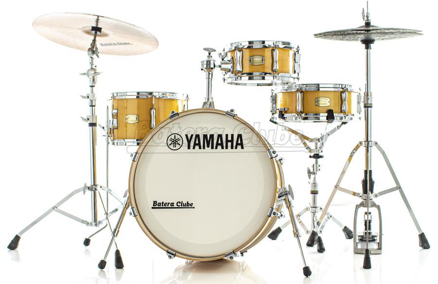 Bateria Yamaha Stage Custom Hip Birch Natural Wood Kit Compacto com Tambores Curtos (Shell Pack)