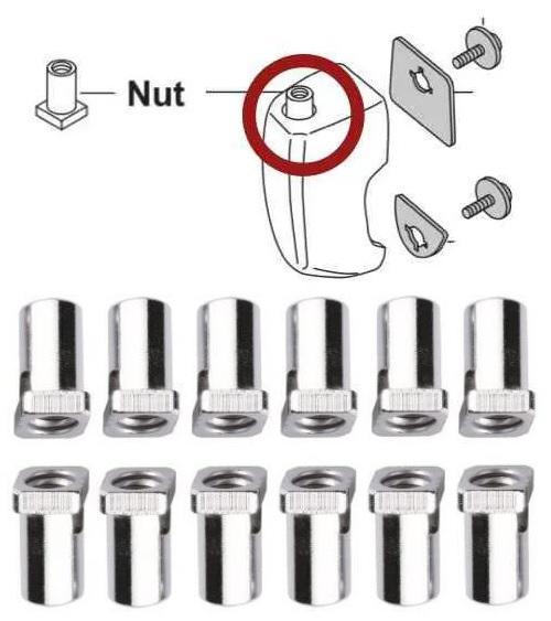 Buchas de Afinação Pearl DC-6FE/12 Kit com 12 para Canoas de Tom, Surdo e Caixa (Padrão S-61/12)