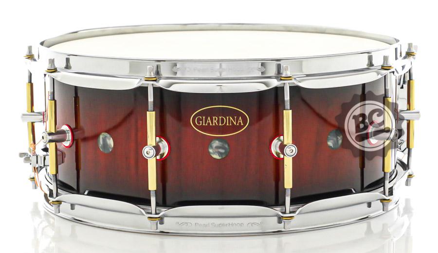 Caixa Giardina Custom Drums Ipê Cognac Abalone Dots 14x5,5" Maple com Bapeva (Made in Brazil)