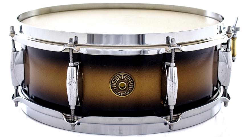 Caixa Gretsch Broadkaster Satin Black Gold Duco 14x5" Vintage Década 60 (Acervo)