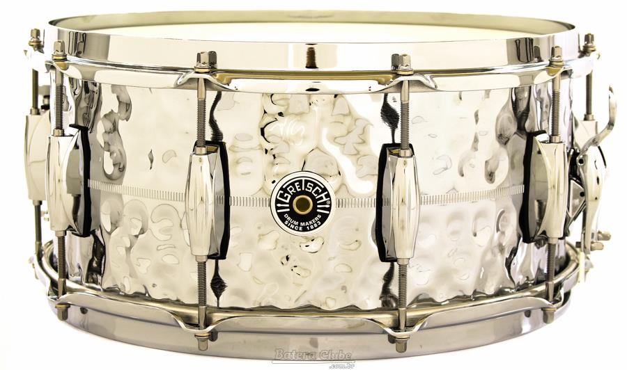 Caixa Gretsch Brooklyn Chrome Over Brass Hammered Shell 14x6,5" Made USA