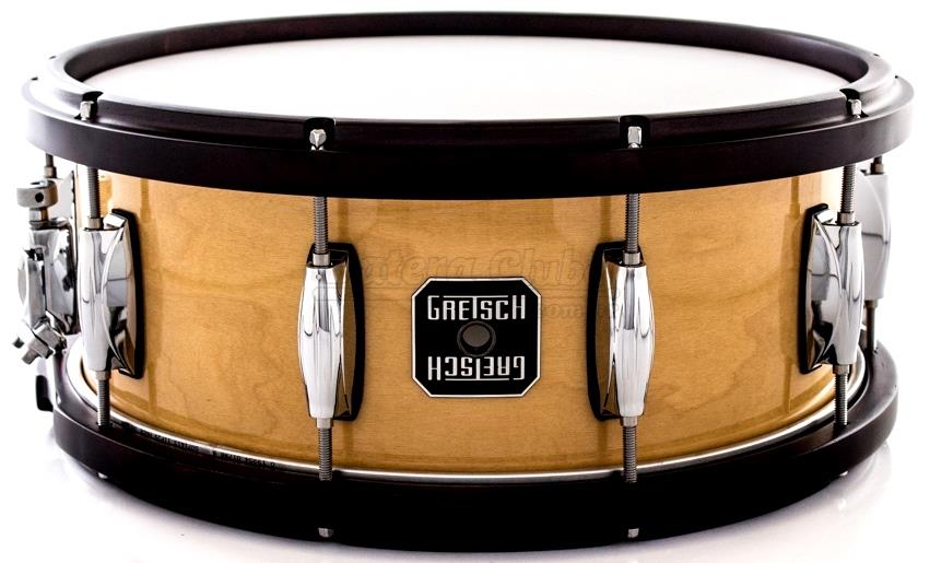 Caixa Gretsch Full Range Maple Wood Hoop Natural Gloss 14x5,5" com Aros de Madeira