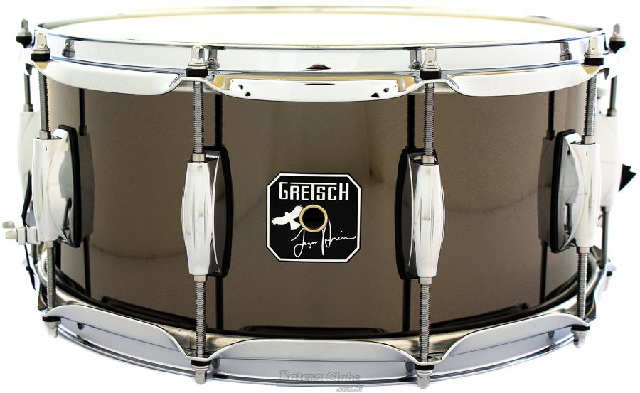 Caixa Gretsch Signature Taylor Hawkins 14x6,5" Nickel Steel com Aros PowerHoop 2.3mm (Foo Fighters)