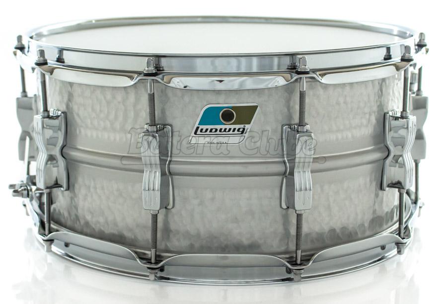 Caixa Ludwig Acrolite Classic 14x6,5" LM405K Aluminum Hammered Shell Made in USA Automático P85AC