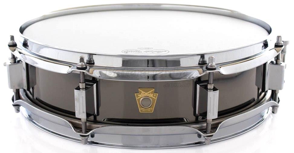 Caixa Ludwig Black Beauty Piccolo LB553BB Brass Shell 13x3" Made in USA Black Nickel