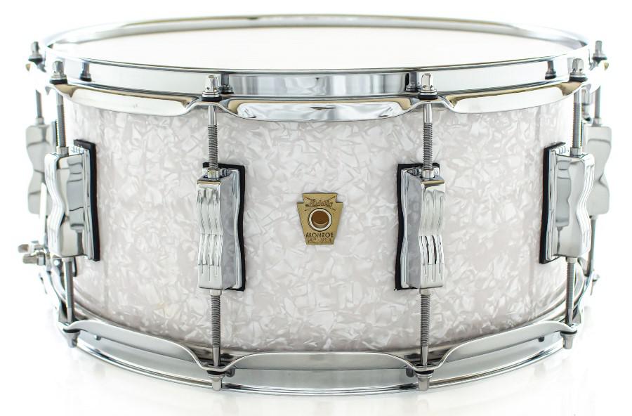 Caixa Ludwig Classic Maple White Marine 14x6,5" com Automático Millennium P88AC Made in USA