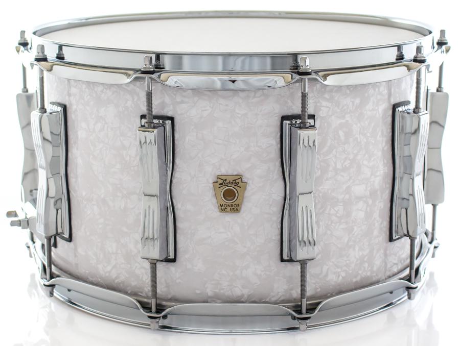 Caixa Ludwig Classic Maple White Marine Pearl 14x8" com Automático Millennium P85 Made in USA