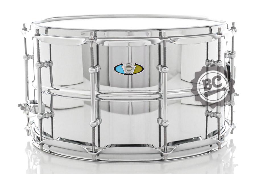Caixa Ludwig Supralite LW0814SL Steel Shell 14x8" com Aros Power Hoop e Tube Lugs