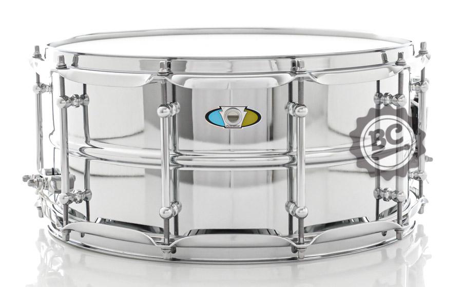 Caixa Ludwig Supralite LW6514SL Steel Shell 14x6,5" com Aros Power Hoop e Tube Lugs