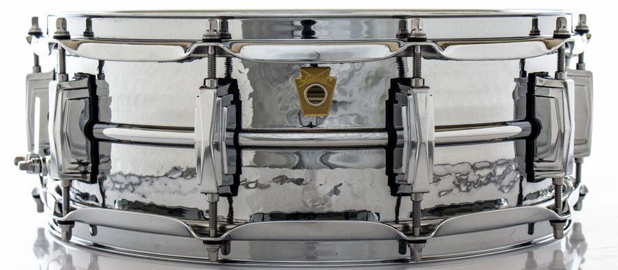 Caixa Ludwig Supraphonic LM400K Hammared 14x5" Funk Legend Made in USA com Casco Martelado