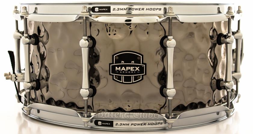 Caixa Mapex Armory Daisy Cutter Black Nickel Hammered Steel 14x6,5" Aros Power Hoop