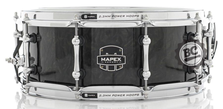 Caixa Mapex Armory The Sabre Maple Walnut Black over Figured Wood 14x5,5" com Aros Power Hoop