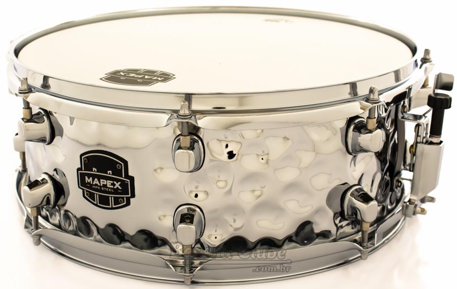 Caixa Mapex MPX Steel Hammered Chrome Shell 14x5,5" Martelada em Aço