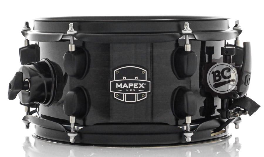 Caixa Mapex New MPX Midnight Black 10x5,5" Modelo Novo casco com Maple, automático Armory e caneca