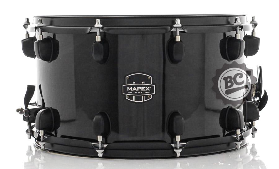 Caixa Mapex New MPX Midnight Black 14x8" Modelo Novo casco Híbrido com Maple e automático Armory