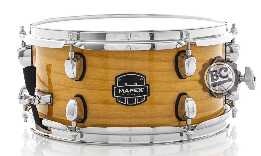 Caixa Mapex New MPX Natural Lacquer 12x6" Modelo Novo casco com Maple, automático Armory e caneca